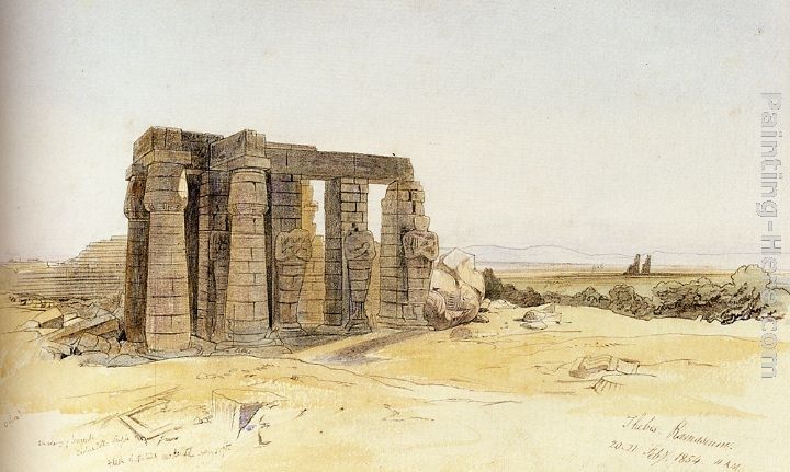 Edward Lear The Ramesseum, Thebes